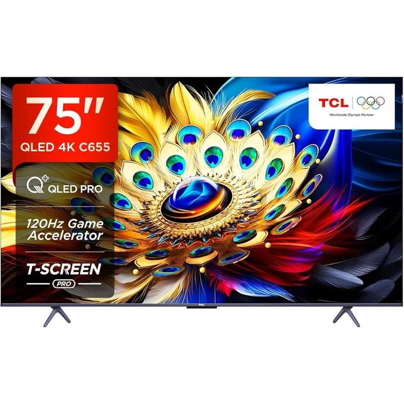 تلویزیون 75اینج  75c655 QLED , 4k , اندروید ، اسمارت